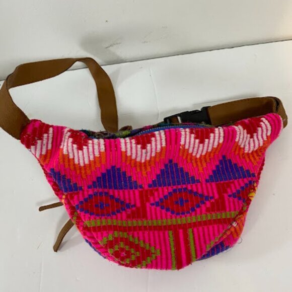 ALDO Handmade Women's Boho Woven Waist Bag Fanny Pack Medium - Picture 6 of 10